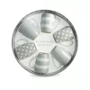 Set 6 Bone China Mugs - Spots & Stripes - Grey