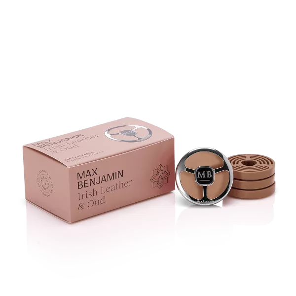 Max Benjamin Irish Leather & Oud Car Fragrance Gift Set